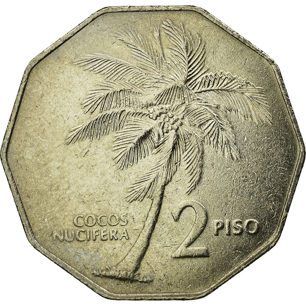 Coin, Philippines, 2 Piso, 1988, EF(40-45), Copper-nickel, KM:244