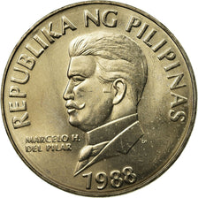Coin, Philippines, 50 Sentimos, 1988, MS(63), Copper-nickel, KM:242.1