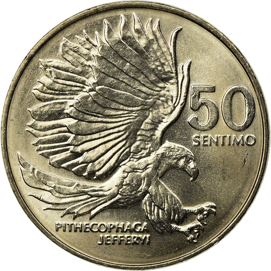 Coin, Philippines, 50 Sentimos, 1988, MS(63), Copper-nickel, KM:242.1