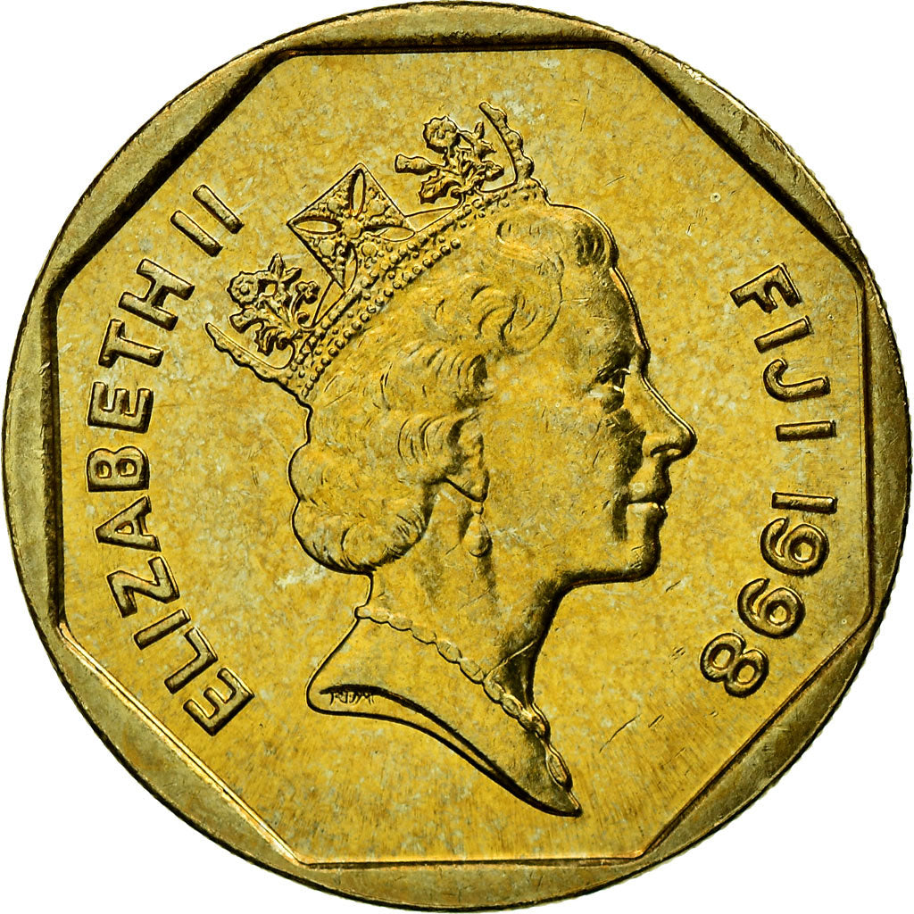 Münze, Fiji, Elizabeth II, Dollar, 1998, VZ, Aluminum-Bronze, KM:73