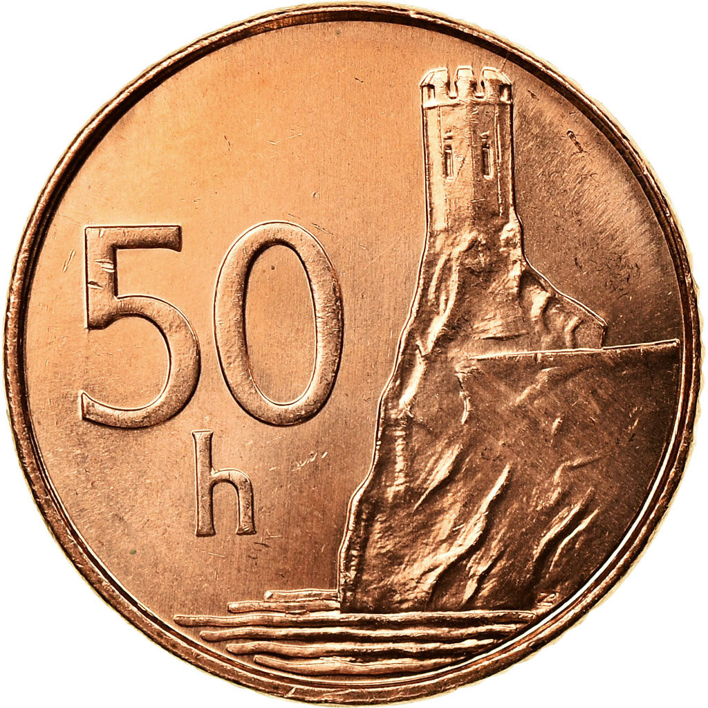 Monnaie, Slovaquie, 50 Halierov, 2004, SUP, Copper Plated Steel, KM:35