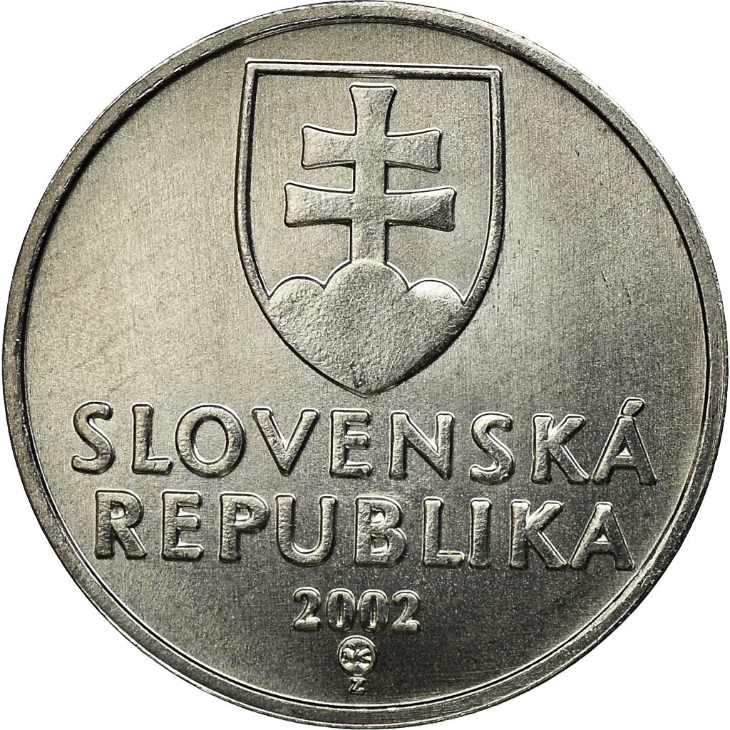 Moneta, Słowacja, 10 Halierov, 2002, MS(63), Aluminium, KM:17