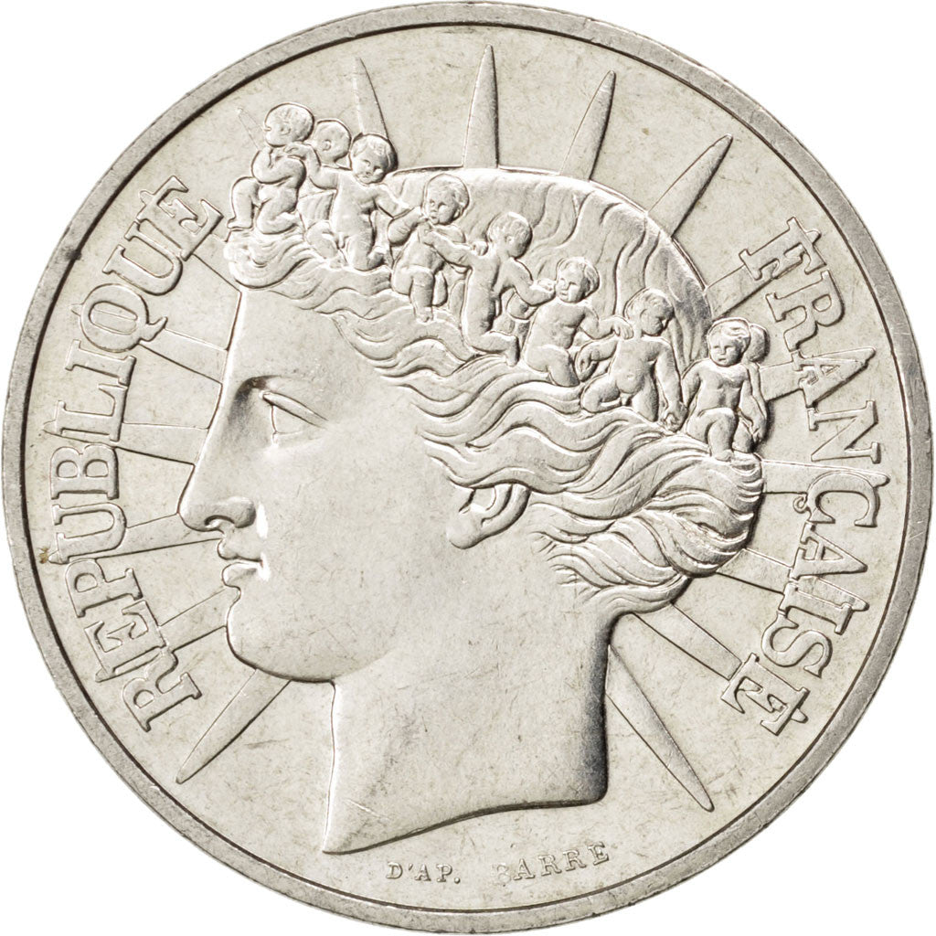 FRANCE, Fraternité, 100 Francs, 1988, KM #966, AU(55-58), Silver, Gadoury #903,