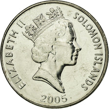 Coin, Solomon Islands, Elizabeth II, 20 Cents, 2005, EF(40-45), Nickel plated