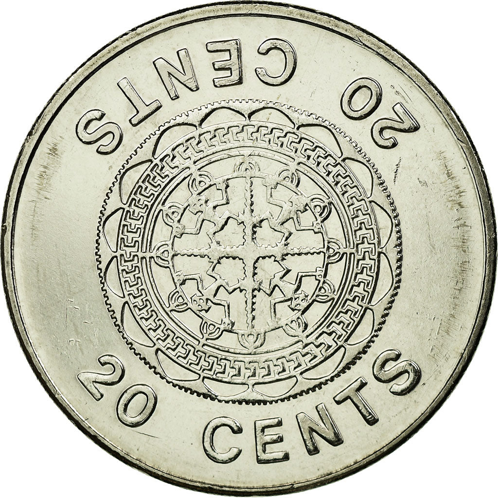 Coin, Solomon Islands, Elizabeth II, 20 Cents, 2005, EF(40-45), Nickel plated