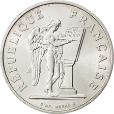 FRANCE, Droits de l'Homme, 100 Francs, 1989, KM #970, AU(55-58), Silver,...