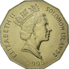 Coin, Solomon Islands, Elizabeth II, 50 Cents, 2005, EF(40-45), Copper-nickel
