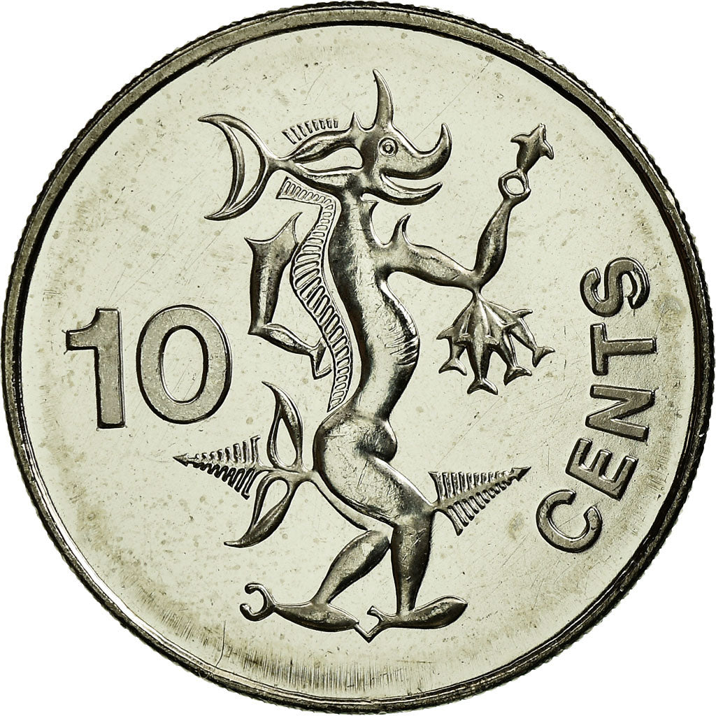 Coin, Solomon Islands, Elizabeth II, Ngorieru, 10 Cents, 2005, MS(63), Nickel