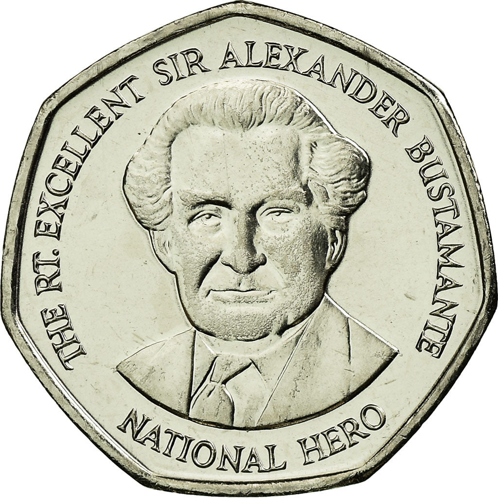 Moneda, Jamaica, Elizabeth II, Sir Alexander Bustamante, Dollar, 1996, British