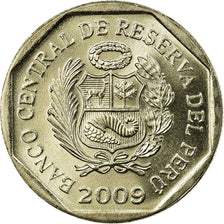 Coin, Peru, Nuevo Sol, 2009, Lima, AU(55-58), Copper-Nickel-Zinc, KM:308.4