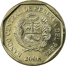 Coin, Peru, 50 Centimos, 2008, Lima, AU(55-58), Copper-Nickel-Zinc, KM:307.4