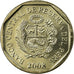 Coin, Peru, 50 Centimos, 2008, Lima, AU(55-58), Copper-Nickel-Zinc, KM:307.4