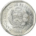 Moneda, Perú, 5 Centimos, 2008, Lima, MBC, Aluminio, KM:304.4a