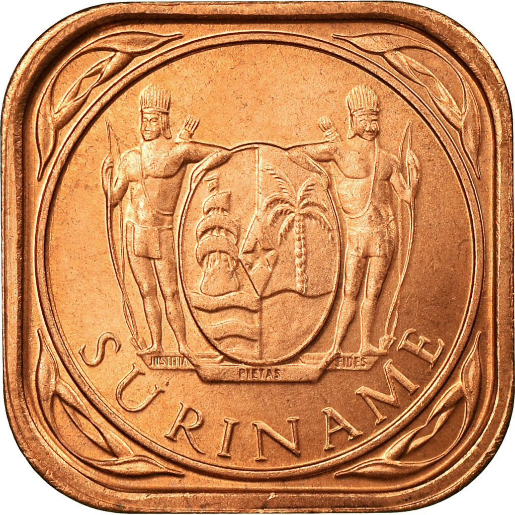 Coin, Surinam, 5 Cents, 1988, AU(55-58), Copper Plated Steel, KM:12.1b