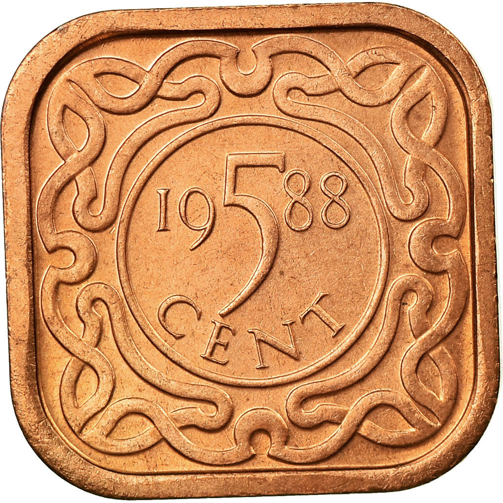 Coin, Surinam, 5 Cents, 1988, AU(55-58), Copper Plated Steel, KM:12.1b