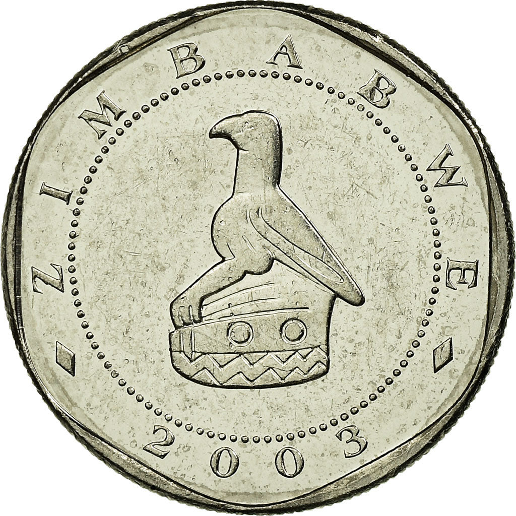 Moneta, Zimbabwe, 10 Dollars, 2003, Harare, BB, Acciaio placcato nichel, KM:14