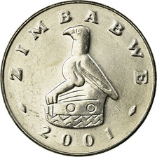 Coin, Zimbabwe, 50 Cents, 2001, Harare, EF(40-45), Nickel plated steel, KM:5a
