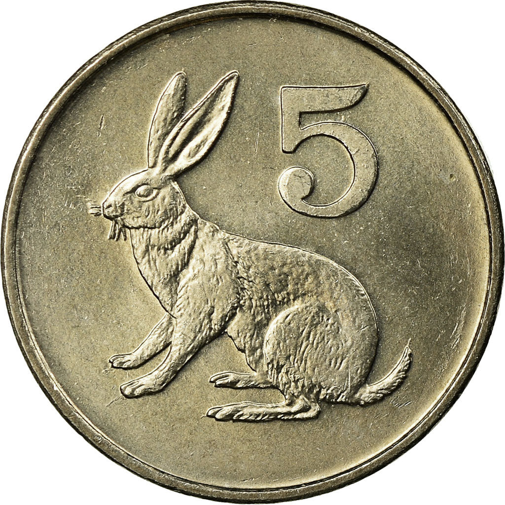 Coin, Zimbabwe, 5 Cents, 1997, AU(55-58), Copper-nickel, KM:2