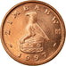 Coin, Zimbabwe, Cent, 1997, AU(55-58), Bronze Plated Steel, KM:1a