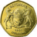 Coin, Botswana, Pula, 1991, British Royal Mint, EF(40-45), Nickel-brass, KM:24