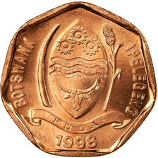 Coin, Botswana, 5 Thebe, 1998, British Royal Mint, AU(55-58), Copper Plated