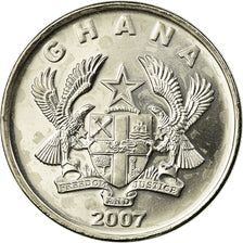 Coin, Ghana, 50 Pesewas, 2007, MS(63), Nickel plated steel, KM:41