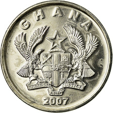 Coin, Ghana, 10 Pesewas, 2007, AU(55-58), Nickel Clad Steel, KM:39