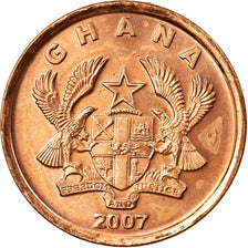 Coin, Ghana, Pesewa, 2007, AU(55-58), Copper Plated Steel, KM:37