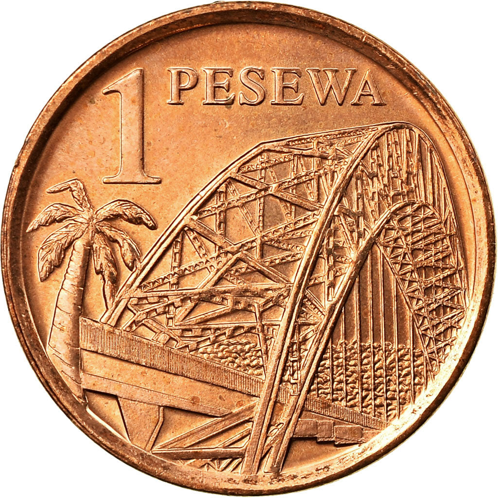 Coin, Ghana, Pesewa, 2007, AU(55-58), Copper Plated Steel, KM:37