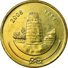Coin, MALDIVE ISLANDS, 25 Laari, 2008, EF(40-45), Brass plated steel, KM:71a