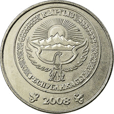 Coin, KYRGYZSTAN, 3 Som, 2008, Paris, EF(40-45), Nickel plated steel, KM:15