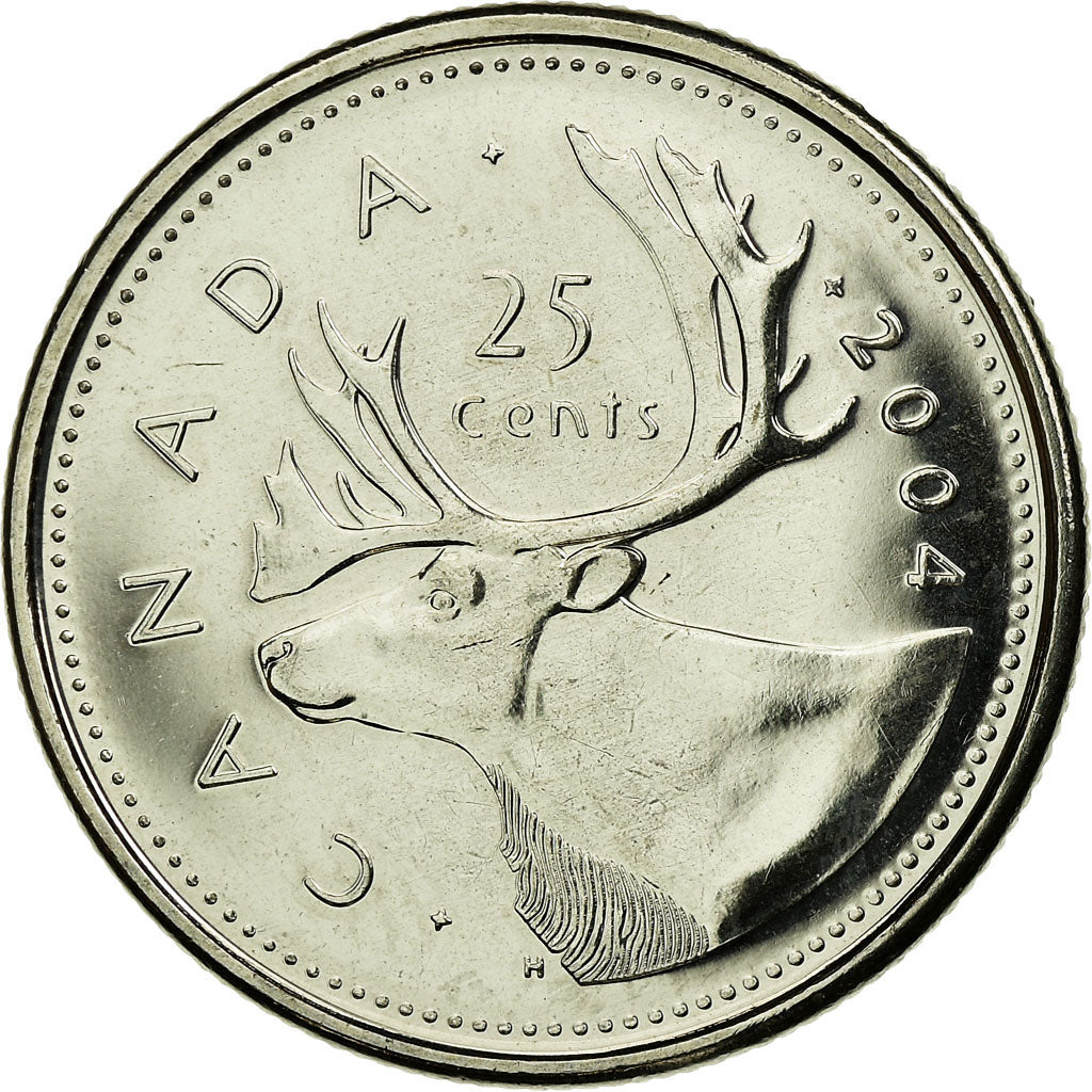 Moneda, Canadá, Elizabeth II, 25 Cents, 2004, Royal Canadian Mint, SC, Níquel