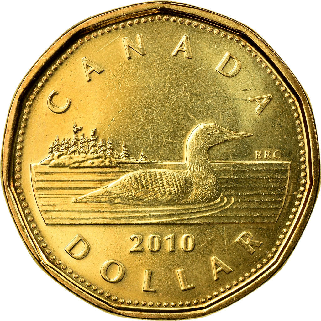 Coin, Canada, Elizabeth II, Dollar, 2010, Royal Canadian Mint, Winnipeg