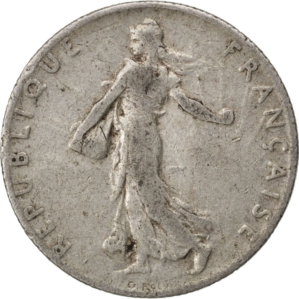 FRANCE, Semeuse, 50 Centimes, 1900, Paris, KM #854, VF(20-25), Silver, 18.1,...