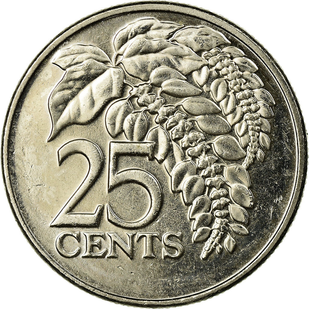 Coin, TRINIDAD & TOBAGO, 25 Cents, 2005, Franklin Mint, EF(40-45)