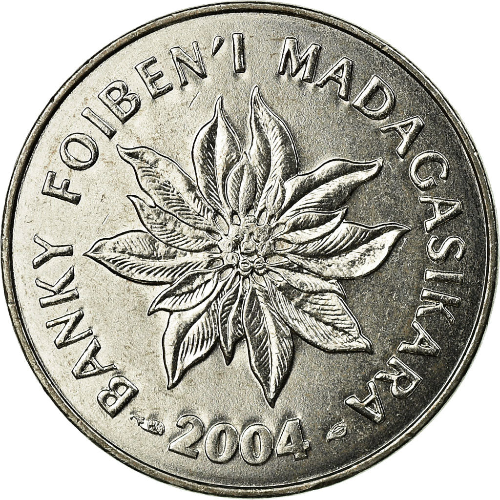Moneda, Madagascar, Ariary, 2004, Paris, EBC, Acero inoxidable, KM:29