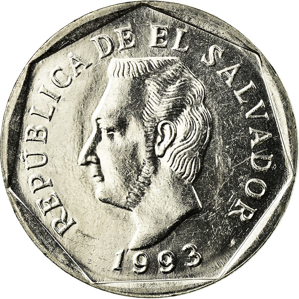 Monnaie, El Salvador, 10 Centavos, 1993, British Royal Mint, SUP, Nickel Clad