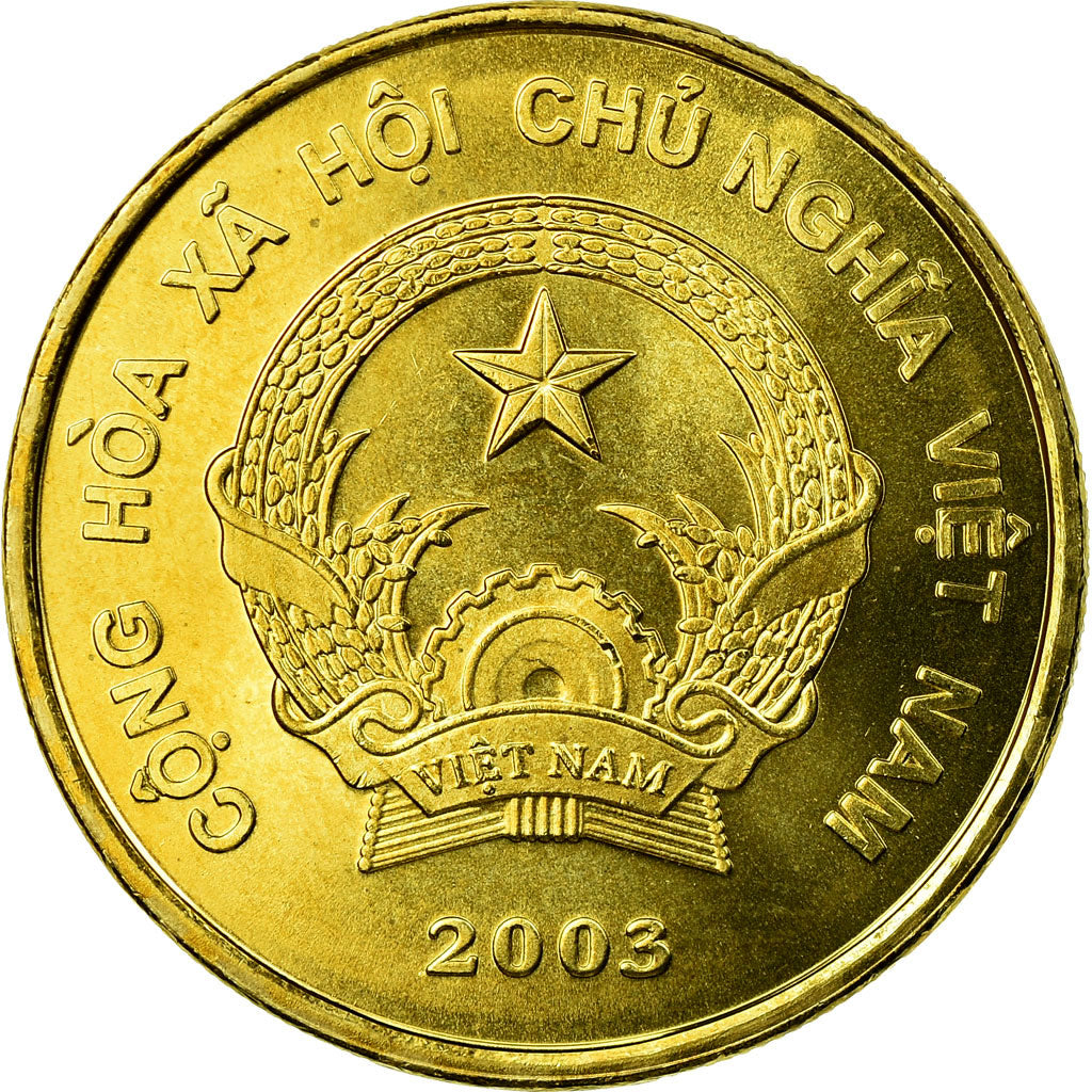 Coin, Vietnam, SOCIALIST REPUBLIC, 2000 Dông, 2003, Vantaa, AU(55-58), Brass