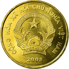 Coin, Vietnam, SOCIALIST REPUBLIC, 2000 Dông, 2003, Vantaa, AU(55-58), Brass