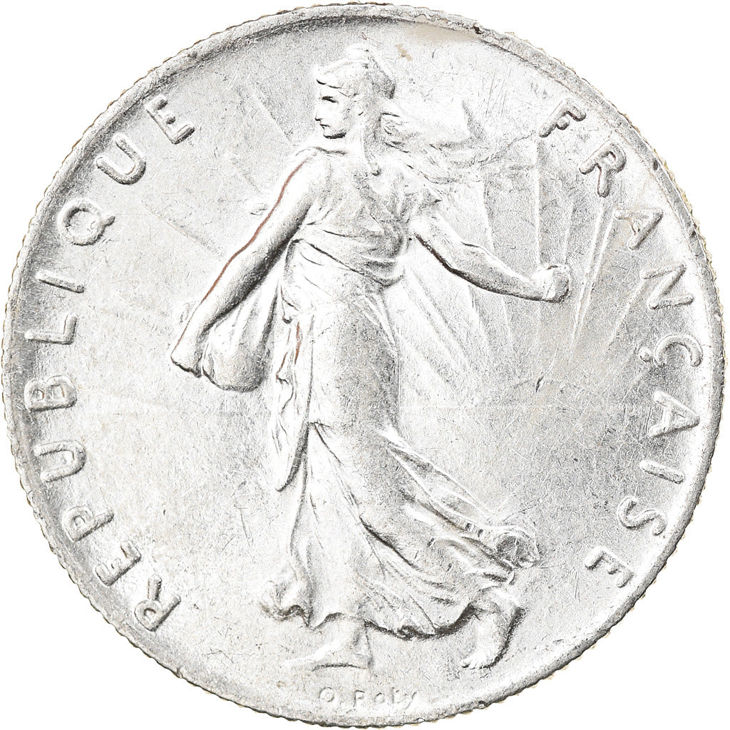 Coin, France, Semeuse, 50 Centimes, 1916, Paris, AU(55-58), Silver, KM:854