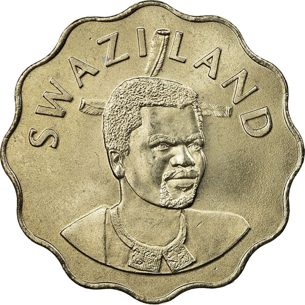 Coin, Swaziland, King Msawati III, 20 Cents, 1998, British Royal Mint