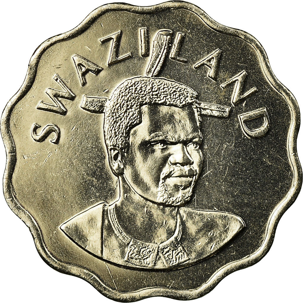 Coin, Swaziland, King Msawati III, 5 Cents, 1998, British Royal Mint, AU(55-58)