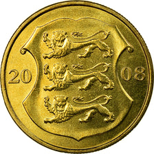 Coin, Estonia, Kroon, 2008, AU(55-58), Brass, KM:44