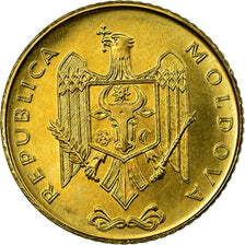 Coin, Moldova, 50 Bani, 2005, AU(55-58), Brass Clad Steel, KM:10