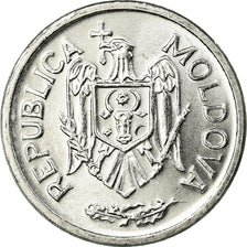 Coin, Moldova, 25 Bani, 2004, AU(55-58), Aluminum, KM:3