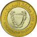 Moneta, Bahrein, Hamed Bin Isa, 100 Fils, 2008/AH1429, BB, Bi-metallico, KM:26