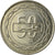 Moneda, Bahréin, Hamed Bin Isa, 50 Fils, 2005/AH1426, MBC, Cobre - níquel