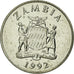 Moeda, Zâmbia, 25 Ngwee, 1992, British Royal Mint, EF(40-45), Aço Niquelado