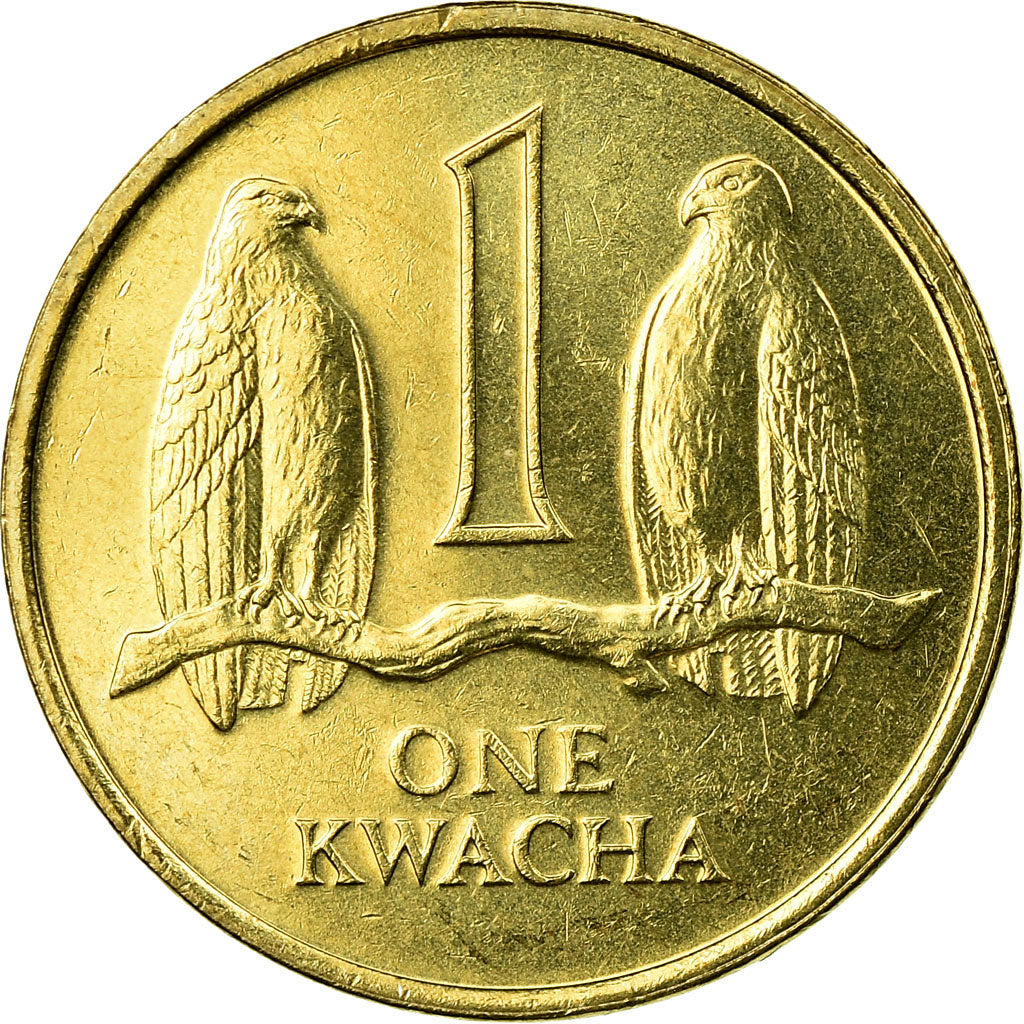 Coin, Zambia, Kwacha, 1992, British Royal Mint, EF(40-45), Brass, KM:38
