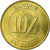 Moneda, Zaire, 10 Zaïres, 1988, MBC, Latón, KM:19
